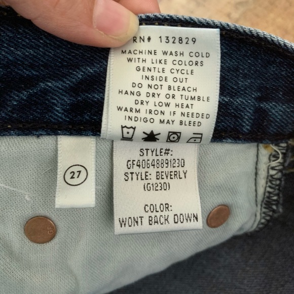 GRLFRND Beverly Denim Jean Shorts Distressed Won't Back Down - Picture 5 of 5